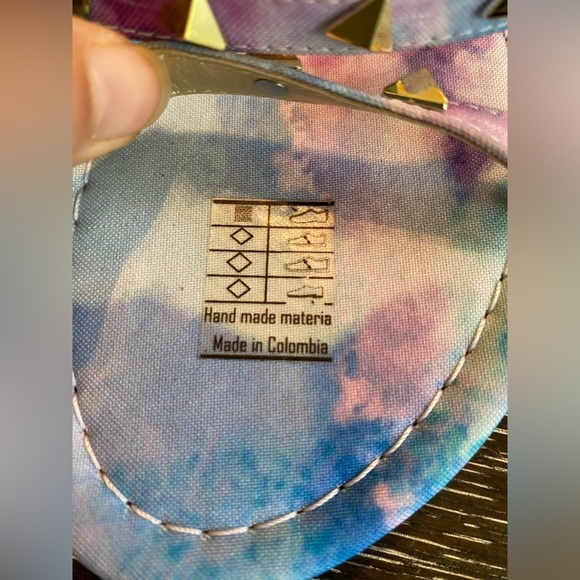 New** Studied Ankle-Strap Sandals in cotton candy tie dye Size 7 - Picture 5 of 10